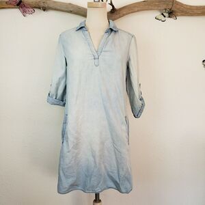 Luxogy tunic style chambray shirt dress